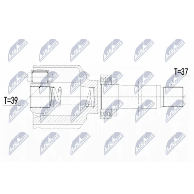 Immagine di NTY NPW CT 128 Kit Giunto Omocinetico Trasmissione automatica Assale anteriore Dx