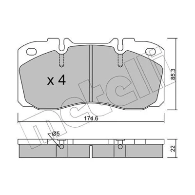 Immagine di METELLI 22 0268 0 Kit pastiglie freno Predisposto per contatto segnalazione usura IVECO: Daily 6 Pritsche/Fahrgestell, 4,