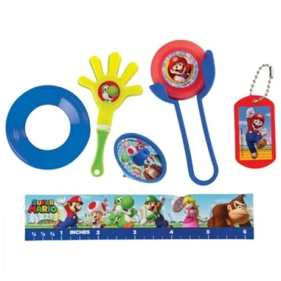 Immagine di amscan Super Mario Brothers Mega Mix Value Pack Bomboniere I 48 Pz, Multicolore, 3901218
