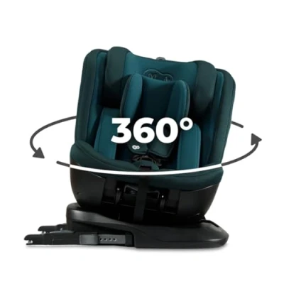 Immagine di Kinderkraft XPEDITION2 I SIZE 40 150 cm, Seggiolino auto 0 36 kg, 360 girevole, con Isofix Base, Reclinabile Posizione sdraiata, Poggiatesta regolabile, Gruppo 1 2 3, Blu