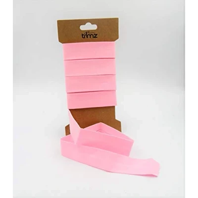 Immagine di Trimz Nastro sbieco in Policotone, Rosa, 25mm x 5m