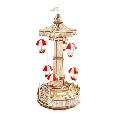 Immagine di Robotime paracadute, Colore legno, rosso, bianco, 14 x 30cm, EA01
