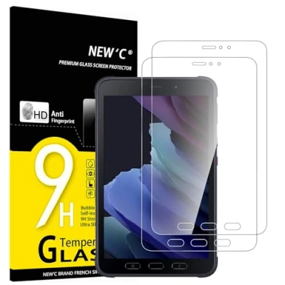 Immagine di NEW&#039;C 2 Pezzi, Pellicola Prottetiva per Samsung Galaxy Tab Active3, Vetro Temperato, Senza Bolle, Durezza 9H, 0,33mm Ultra Trasparente, Resistente