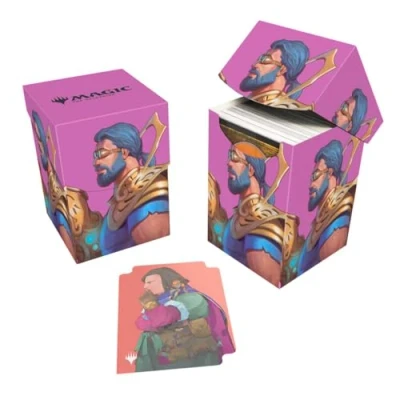 Immagine di Ultra Pro Modern Horizons 3 Satya, Aetherflux Genius 100+ Deck Box® for Magic: The Gathering, Standard Size Organizer Doppia manica Protezione per carte Coperchio autobloccante Box