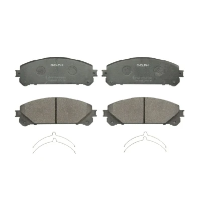 Immagine di DELPHI LP2201 Kit pastiglie freno Non predisposto per contatto segnalazione usura senza lamierino anticigolío con accessori TOYOTA: RAV4 IV SUV