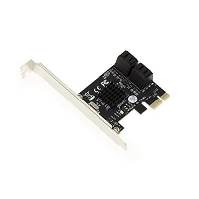 Immagine di KALEA INFORMATIQUE Scheda controller PCI Express PCIe a 4 porte per dischi rigidi SATA 3 6G con chipset Marvell 88SE9215. Staffe profilo alto e basso