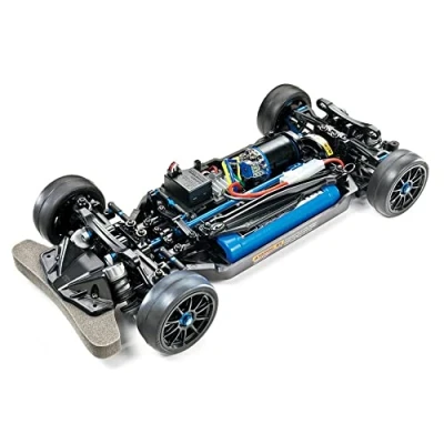 Immagine di TAMIYA 300047326 Fahrzeug 47326 1:10 RC TT 02R, Auto/Veicolo telecomandato, Modellismo, Kit di Costruzione, Chassis, Hobby, Colore Nero, 000