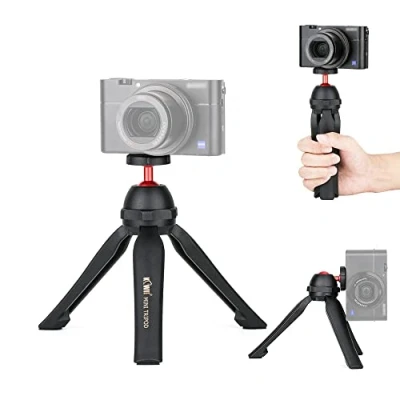 Immagine di Mini treppiede, con testa a sfera 360, treppiede per fotocamera, compatibile iPhone, DLSR/Smartphone/Gopro, supporto fotocamera 1/4 vite di montaggio