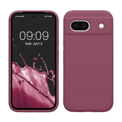 Immagine di kwmobile Cover per Google Pixel 8a Custodia Back Case Smartphone in Silicone TPU Protezione Gommata viola orchidea