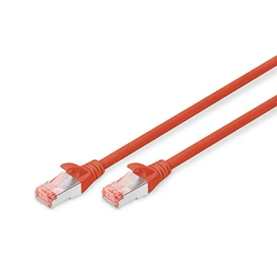 Immagine di Digitus DK 1644 020/R RJ45 cavo di rete, patch CAT 6 S/FTP 2.00 m Rosso Privo alogeni, coppie intrecciate, con protezione, Ritardante fiamma 1 pz.