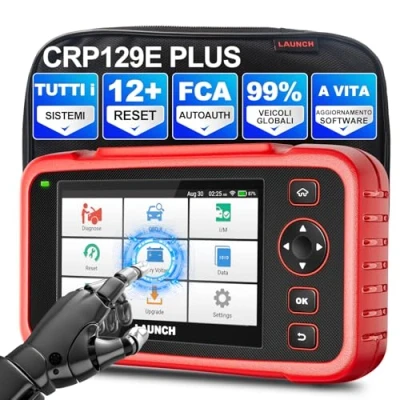 Immagine di LAUNCH OBD2 Auto Diagnostica CRP129e Plus Diagnosi in Italiano, con tutti i sistemi, 8 reset EPB/DPF/SAS/TPMS Reset/Match della Batteria/Codifica Iniettore/Olio/valvola a farfalla