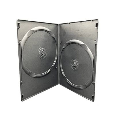 Immagine di Dragon Trading®, confezione da 50 custodie doppie per 2 DVD, CD, Blu ray, di colore nero, con dorso 7 mm