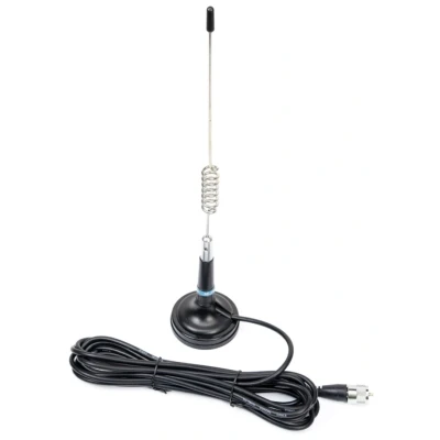 Immagine di Antenna CB PNI ML29, lunghezza 29 cm, con magnete incluso diametro 70 mm e cavo RG58