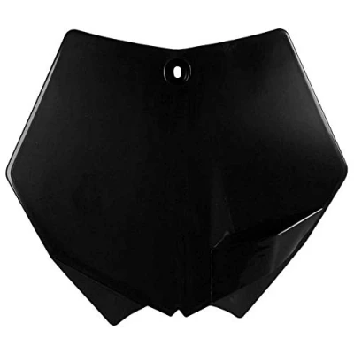 Immagine di POLISPORT 8664400002 Tabella portanumero replica OEM realizzata in plastica lucida resistente e durevole compatibile con le moto KTM colore nero