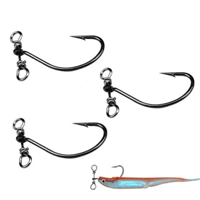 Immagine di 30pcs / Box Ami da pesca Drop Shot con Rig e Girevole, in linea per Bass, Persico