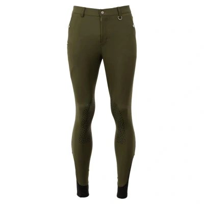 Immagine di BR Pantaloni da equitazione Maikel uomo con ginocchiere in silicone 50 Verde Oliva