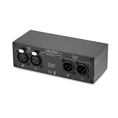 Immagine di Nobsound Little Bear 3(1) IN 1(3) Out XLR Balance Stereo Switcher audio passivo Selettore Splitter Box