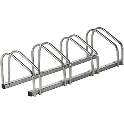 Immagine di Bicycle Gear Parcheggio 4 Posti Porta Bici Stand Rastrelliera Cavalletto Biciclette Acciaio
