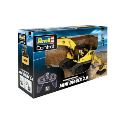 Immagine di Revell Control 24638 RC Veicolo da Costruzione Mini Digger I con Controllo Preciso 2.4 GHz 1:18 Scala 46cm di Lunghezza, Mehrfarbig