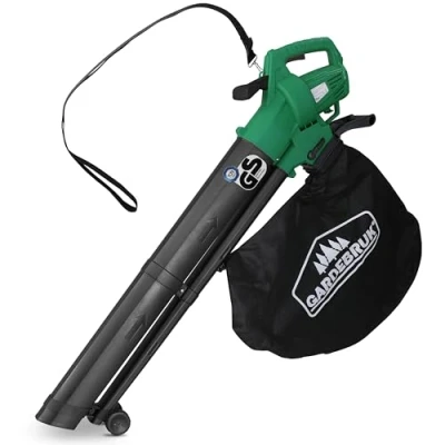 Immagine di GARDEBRUK® Soffiatore Aspiratore Trituratore Foglie Elettrico 3in1 3000W Tracolla Ruote Sacca 45L