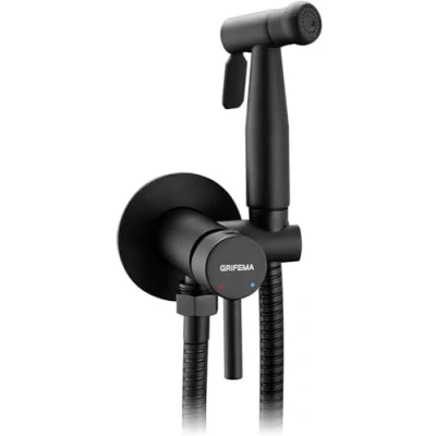 Immagine di GRIFEMA G154B 1 Irismart, Doccetta Incasso per WC Bidè con Supporto, Flessibile, Acqua Calda e Fredda, Noir, G1/2 DUE