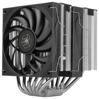 Immagine di Thermalright Royal Knight 120 Raffreddamento CPU con 6 dissipatori di calore, 2 ventole PWM da 12 cm, per Intel LGA115X/1200/2011/1700/1851; AM4/AM5