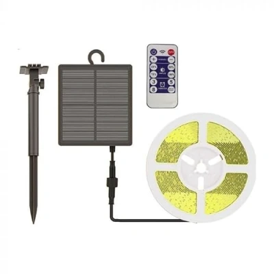 Immagine di V TAC Striscia led 6W con pannello solare e telecomando kit strip IP67 bobina 5mt luce 4000k 23045