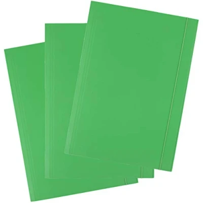 Immagine di D.RECT, cartella portadocumenti in cartone, con elastico, 300 g, 25 pezzi verde