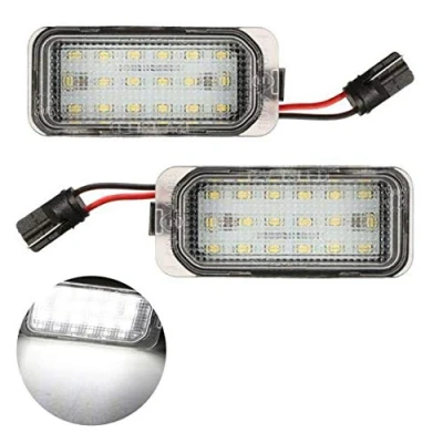 Immagine di VIGORFLYRUN PARTS LTD 2pcs Luci Targa a LED Luce Lampada Posteriore 18LED SMD 6000k Xeno Bianco Canbus Error Free per F ORD Kuga Fiesta ocus M ondeo/for XF XJ