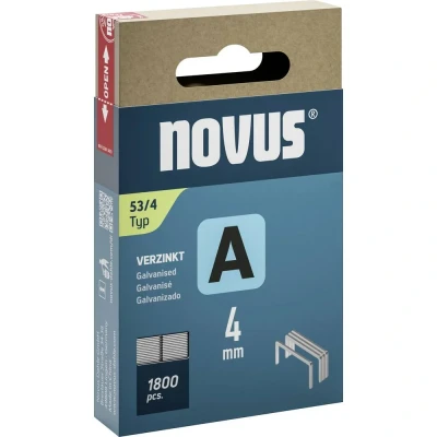 Immagine di Graffette a filo metallico sottile tipo 53 1800 pz. Novus 042 0772 Dimensioni (L x L) 4 mm 11.3
