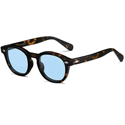 Immagine di SHEEN KELLY TR90 JAY DEPP Polarized Tony Sark Occhiali da sole colorati retrò moda donna rotondi blu
