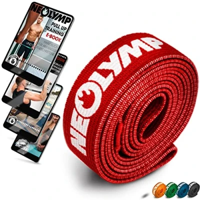 Immagine di NEOLYMP elastici fitness (Rosso ultraleggero: 5 kg 10 kg) elastico fasce elastiche bande palestra fascia elastica esercizi