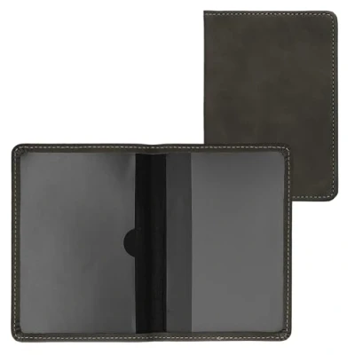 Immagine di kwmobile Custodia Pelle Nabuk per Libretto Circolazione Auto Cover Portalibretto con Scomparti Tessere Patente Foderina Porta Documenti grigio scuro