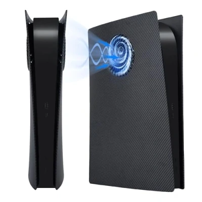 Immagine di Mcbazel Placche PS5 con Custodia Piastra di Ricambio Slot per Aria Raffreddamento Digital Faceplate Antigraffio Antipolvere Piastre Playstation 5 Edition Fibra Carbonio