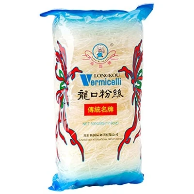 Immagine di VERMICELLI FAGIOLO MUNGO GLASS NOODLES LONGKOU 500g TAGLIOLINI SPAGHETTI RISO DING XI
