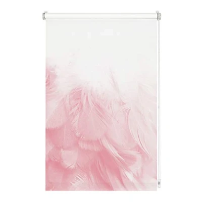 Immagine di GARDINIA Tenda a rullo Digiprint, Piume, Fissaggio incastro, Stampa digitale, Opaca, Incl. materiale di montaggio, Bianco/Fantasia, 110 x 150 cm (LxH)