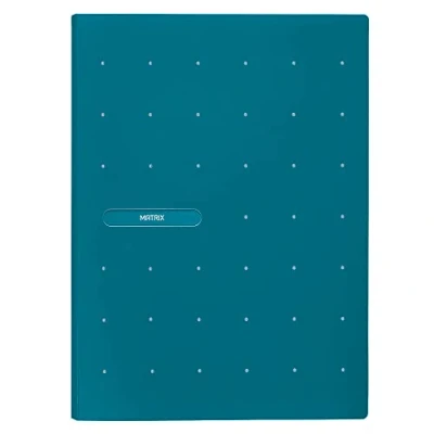 Immagine di Favorit Portalistino Matrix con 40 Buste Lisce, Formato Interno 22 x 30 cm, Blu Ottanio