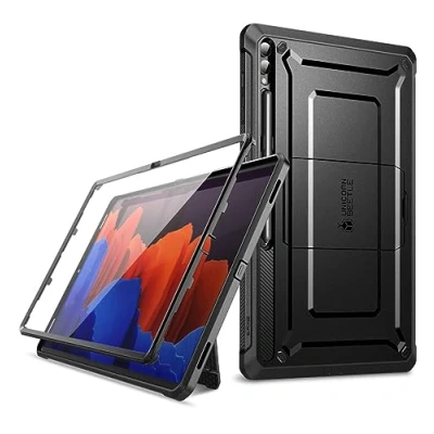 Immagine di SUPCASE Cover per Samsung Galaxy Tab S10 Ultra (2024) / S9 (2023) S8 (2022), con Pellicola Schermo Integrata, Cavalletto e Supporto Penna (Nero)