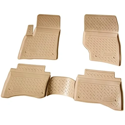 Immagine di Recambo Tappetini in gomma 3D compatibili con Porsche Cayenne 9PA 2002 2010 per auto su misura bordo Beige