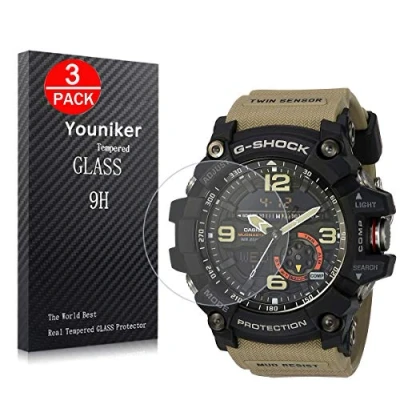 Immagine di Youniker Pellicola Protettiva per Casio G Shock Compatibile con GG 1000, 3 Pezzi Vetro Temperato Protezione Screen Protector