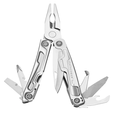Immagine di LEATHERMAN Rev Attrezzo Multifunzione Tascabile con 14 Strumenti Pratici per Fai da Te, Outdoor e Campeggio Acciaio Inossidabile