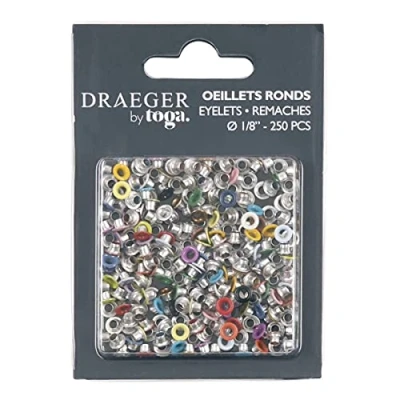 Immagine di DRAEGER PARIS 1886 Toga OE11 Occhiello Rotondo in Metallo, Multicolore, 0,3 x 0,1 cm