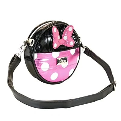 Immagine di Karactermania Minnie Mouse AIR Round Padding Borsa a tracolla per bambini, Taglia: One Size, Black
