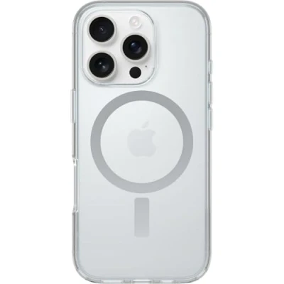 Immagine di OtterBox Cover per iPhone 16 Pro Symmetry Seires Clear MagSafe, resistente a shock e cadute fino; sottile, testata 3x norme MIL STD 810G, Trasparente, Senza Retail Package