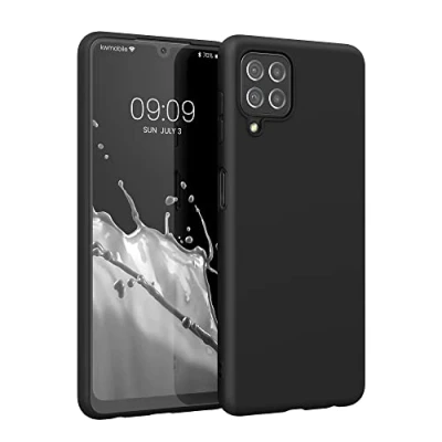Immagine di kwmobile Custodia Compatibile con Samsung Galaxy A22 4G Cover Back Case per Smartphone in Silicone TPU Protezione Gommata nero matt