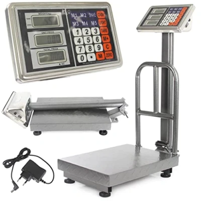 Immagine di Bilancia Elettronica Industriale Display Digitale Acciaio Piattaforma Commerciale Pieghevole (150kg)