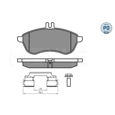 Immagine di MEYLE 025 243 0620 2/PD Kit pastiglie freno MERCEDES BENZ: Classe C Sedan, T modell, E Sedan