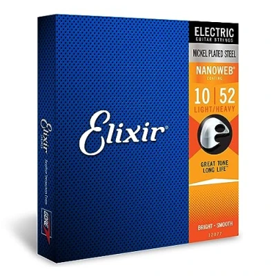 Immagine di Corde per chitarra elettrica Elixir® Strings con rivestimento NANOWEB®, Light/Heavy (.010 .052)