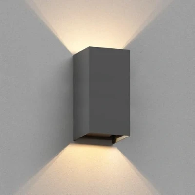Immagine di ledscom.de Applique CUBEL per esterni, IP65, up &amp; downlight, antracite opaco, rettangolare, 1x G9 max. 10W