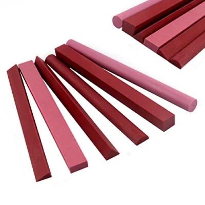 Immagine di CBRIGHT Set di pietre per affilare, kit 6 pezzi 3000# Ruby Whetstone Piccola pietra fine, varietà forme [Lunghezza: 100mm (3.94Inch)]